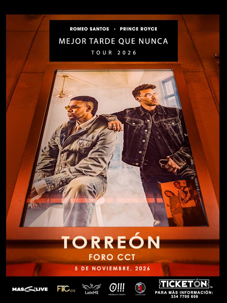 Romeo Santos y Prince Royce en Torreón 2026
