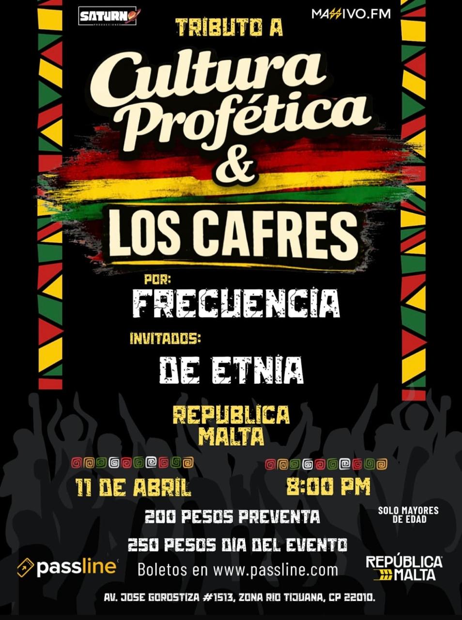 Tributo a Cultura Profética & Los Cafres en Tijuana 2026