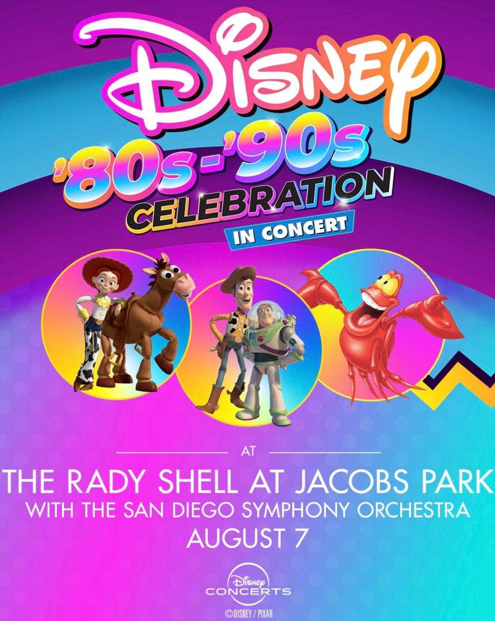 Disney en Concierto de los 80-90 en San Diego 2026