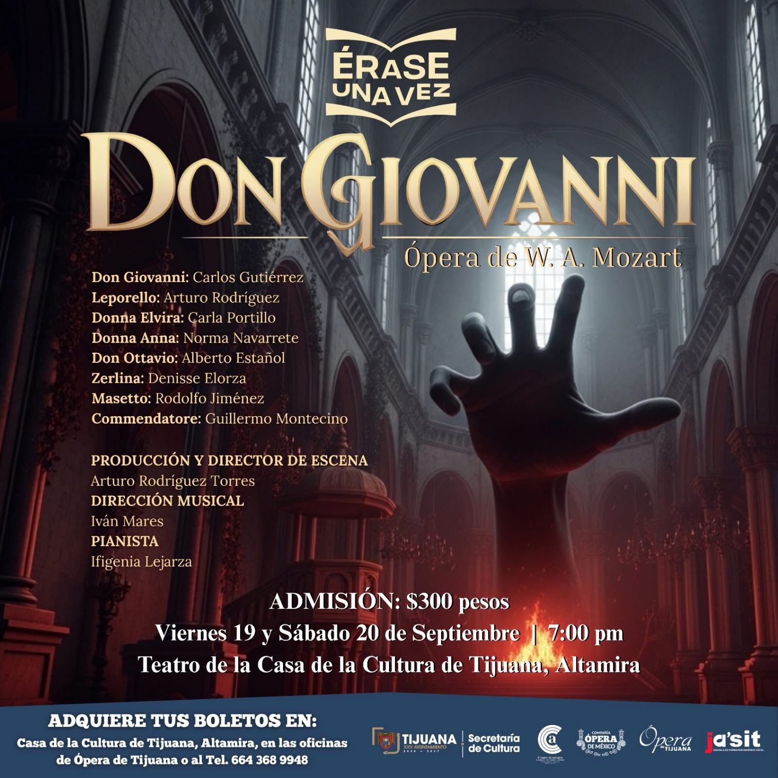 Ópera Don Giovanni en Tijuana 2026