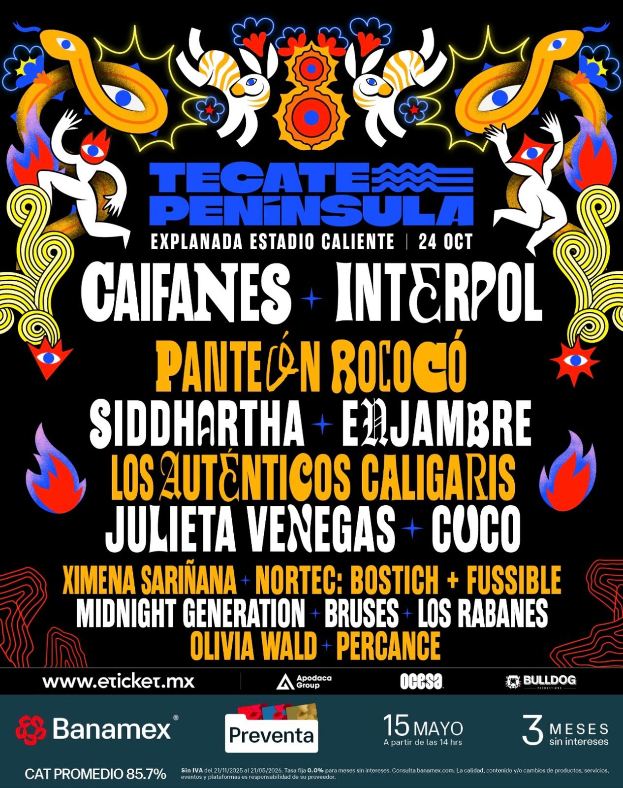 Tecate Peninsula en Tijuana 2026 - lineup