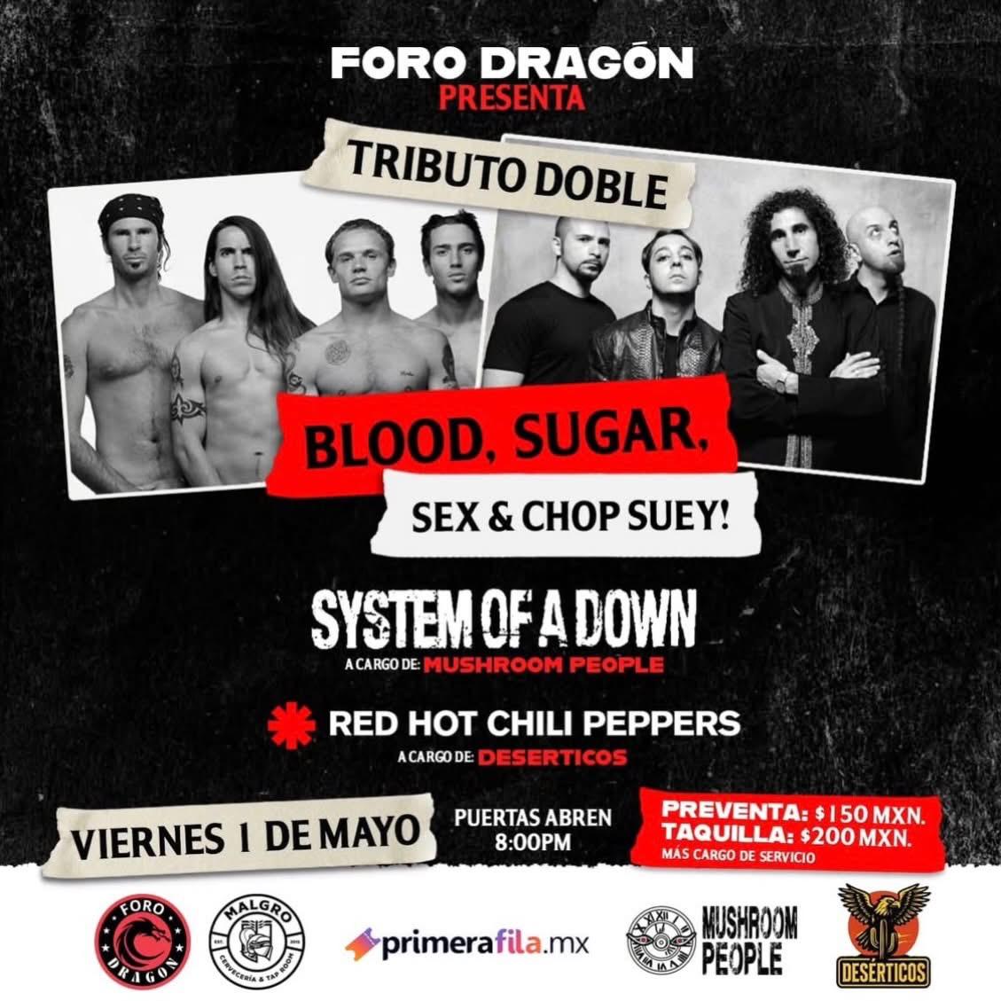 Tributo Blood Sugar en Mexicali 2026