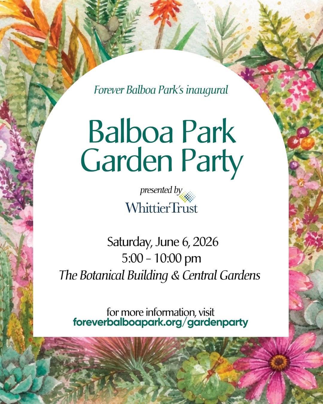 Balboa Park Garden Party en San Diego 2026