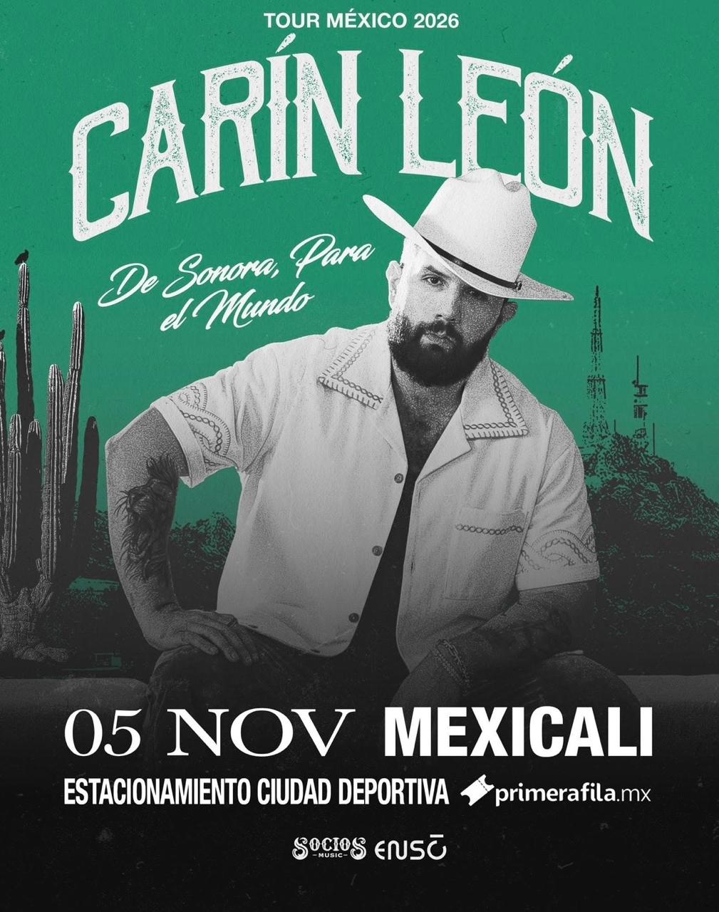 Carín León en Mexicali 2026
