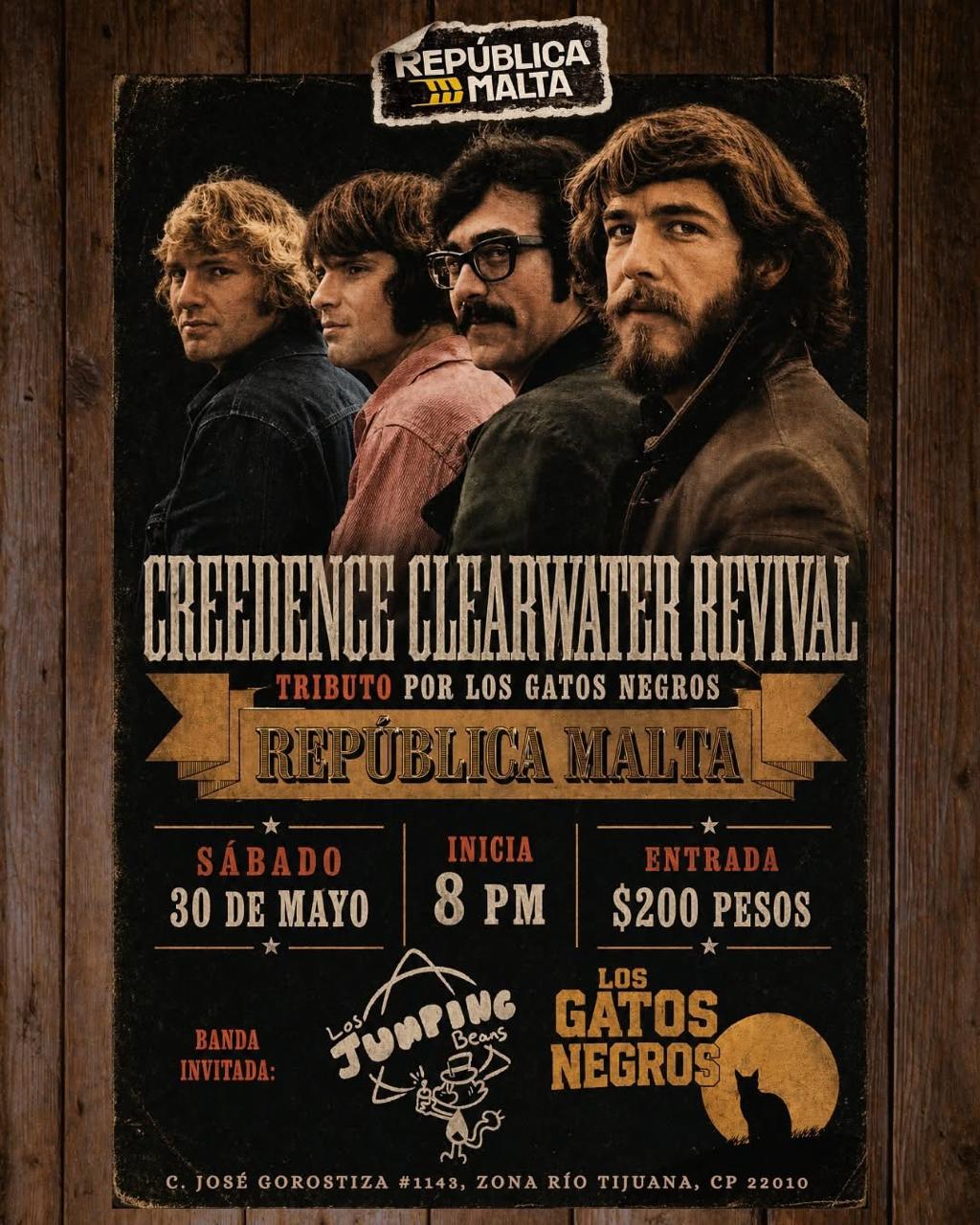 Tributo Creedence Clearwater Revival en Tijuana 2026