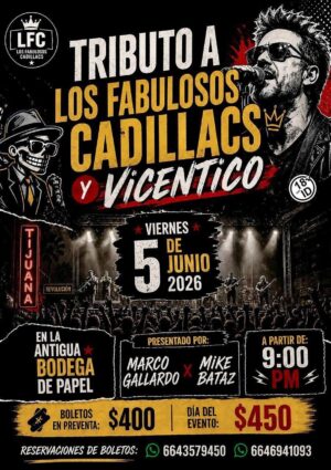 Tributo a Los Fabulosos Cadillacs en Tijuana 2026