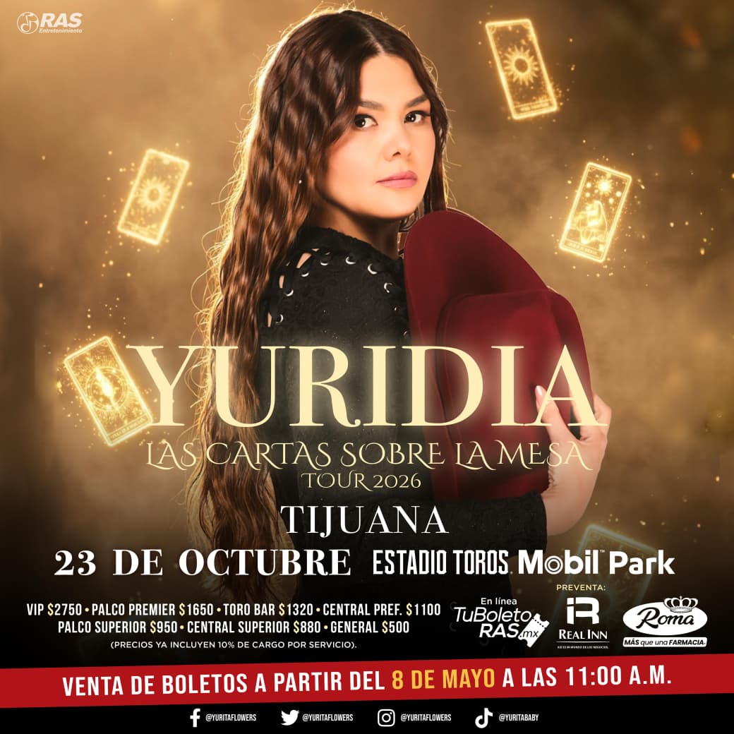 Yuridia en Tijuana 2026
