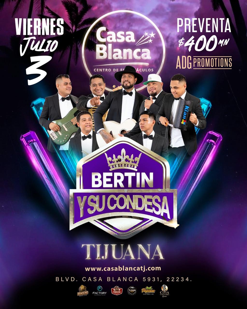 Bertín y Su Condesa en Tijuana 2026