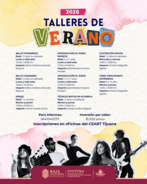 Talleres de Verano 2026 en CEART Tijuana 2026
