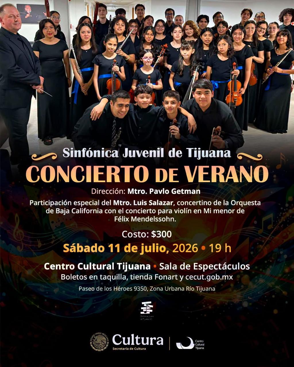 Concierto de Verano de la Sinfónica Juvenil de Tijuana 2026