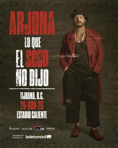 Ricardo Arjona en Tijuana 2026