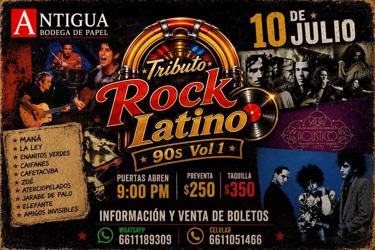 Tributo Rock Latino 90s Vol. 1 en Tijuana 2026