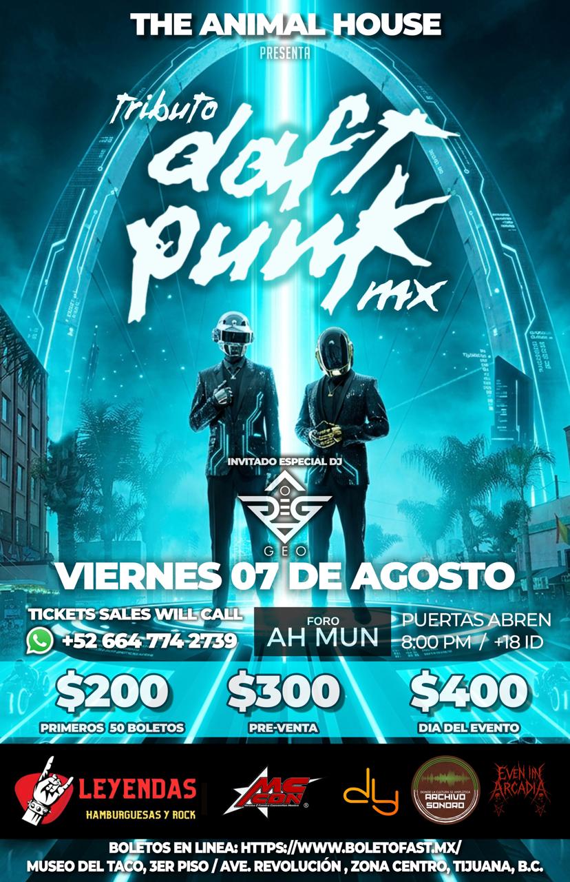 Tributo a Daft Punk en Tijuana 2026