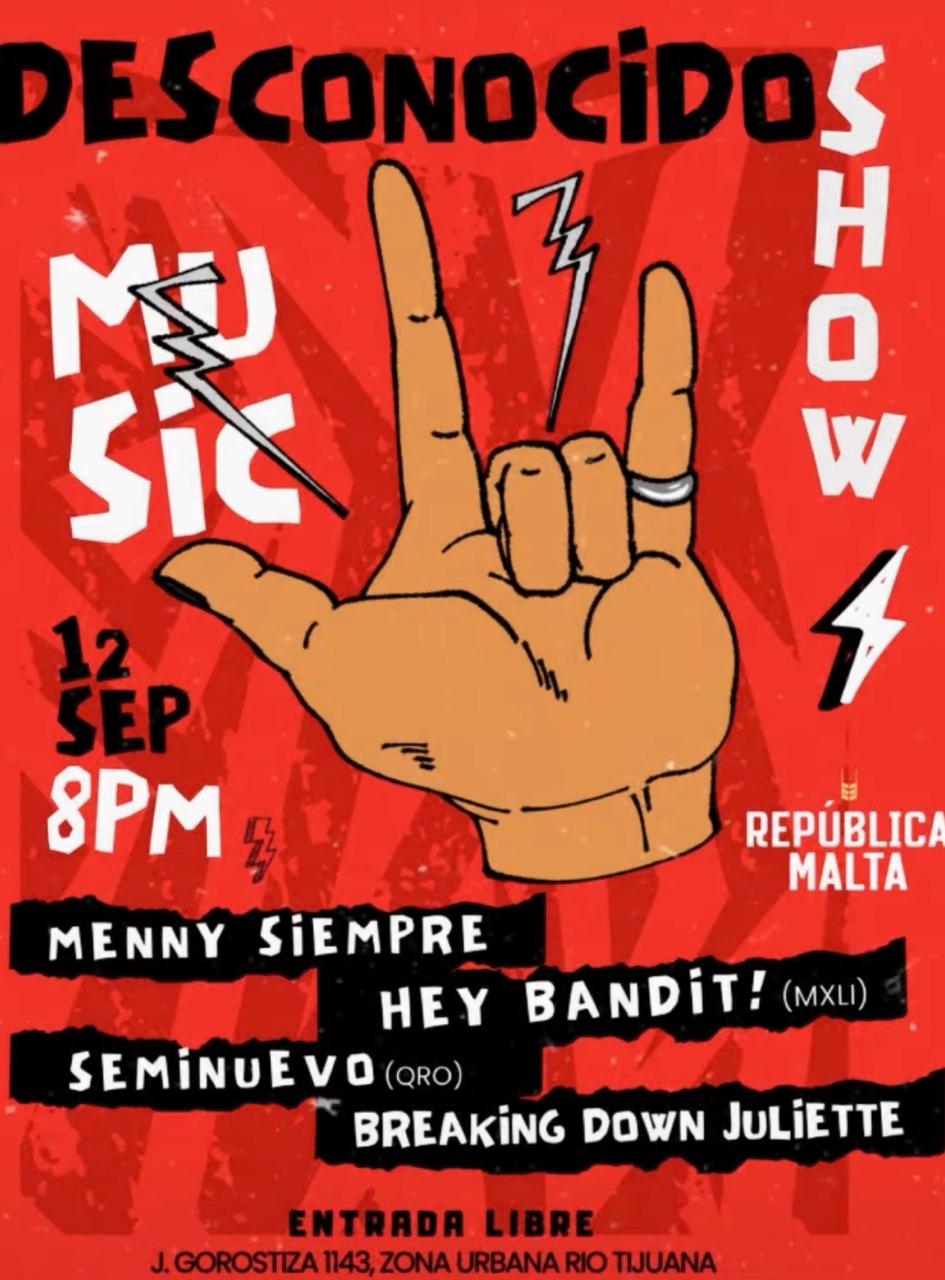 Desconocidos Music Show en Tijuana 2026
