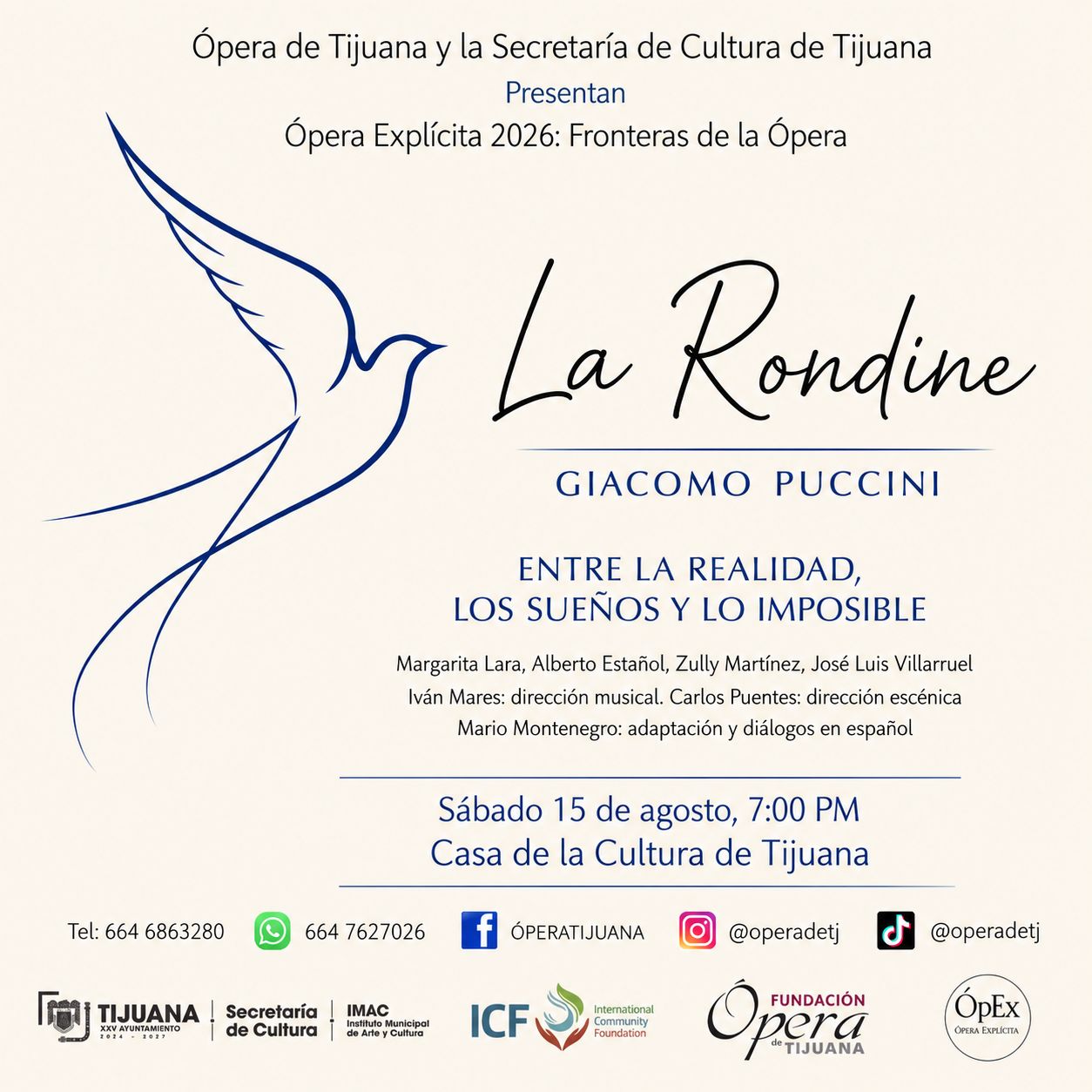 La Rondine en Tijuana 2026