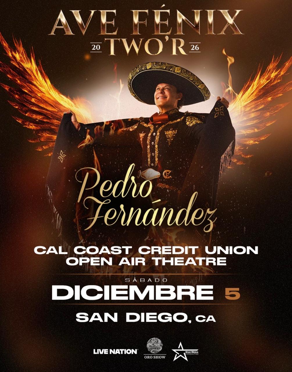 Pedro Fernández en San Diego 2026
