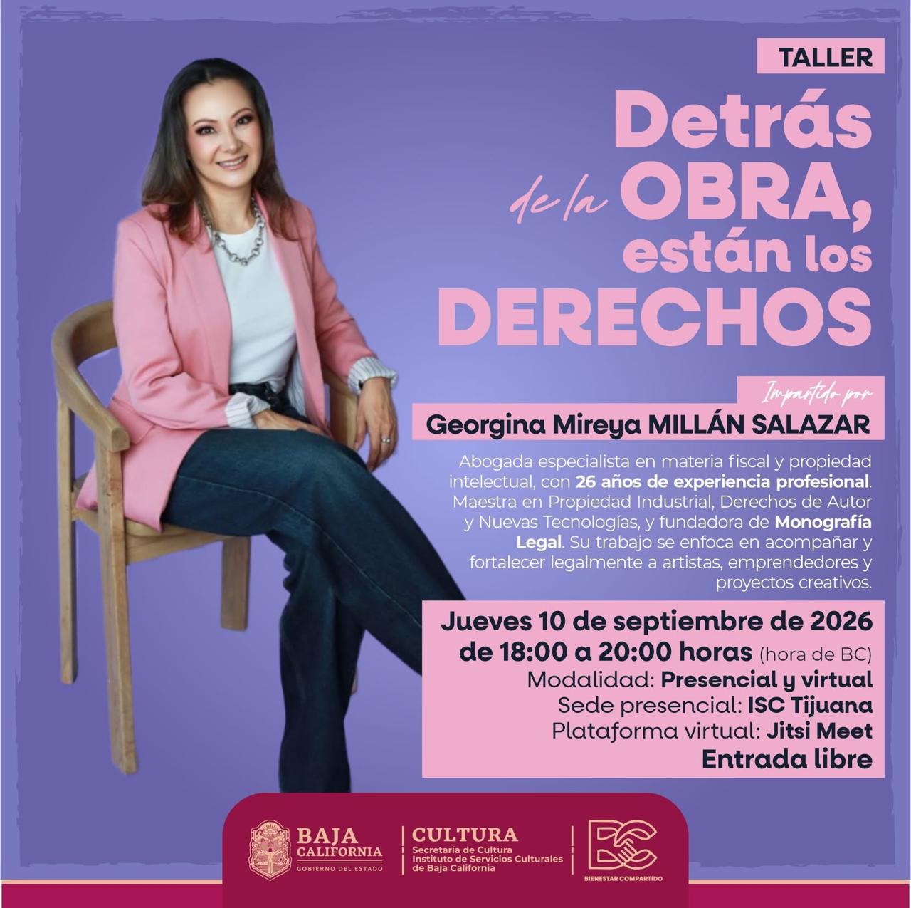 Taller de derechos de autor en Tijuana 2026