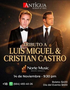 Tributo Luis Miguel y Cristian Castro en Tijuana 2026