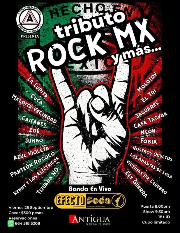 Tributo Rock MX en Tijuana 2026
