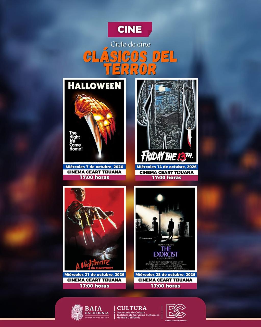 Clásicos del Terror en Tijuana 2026