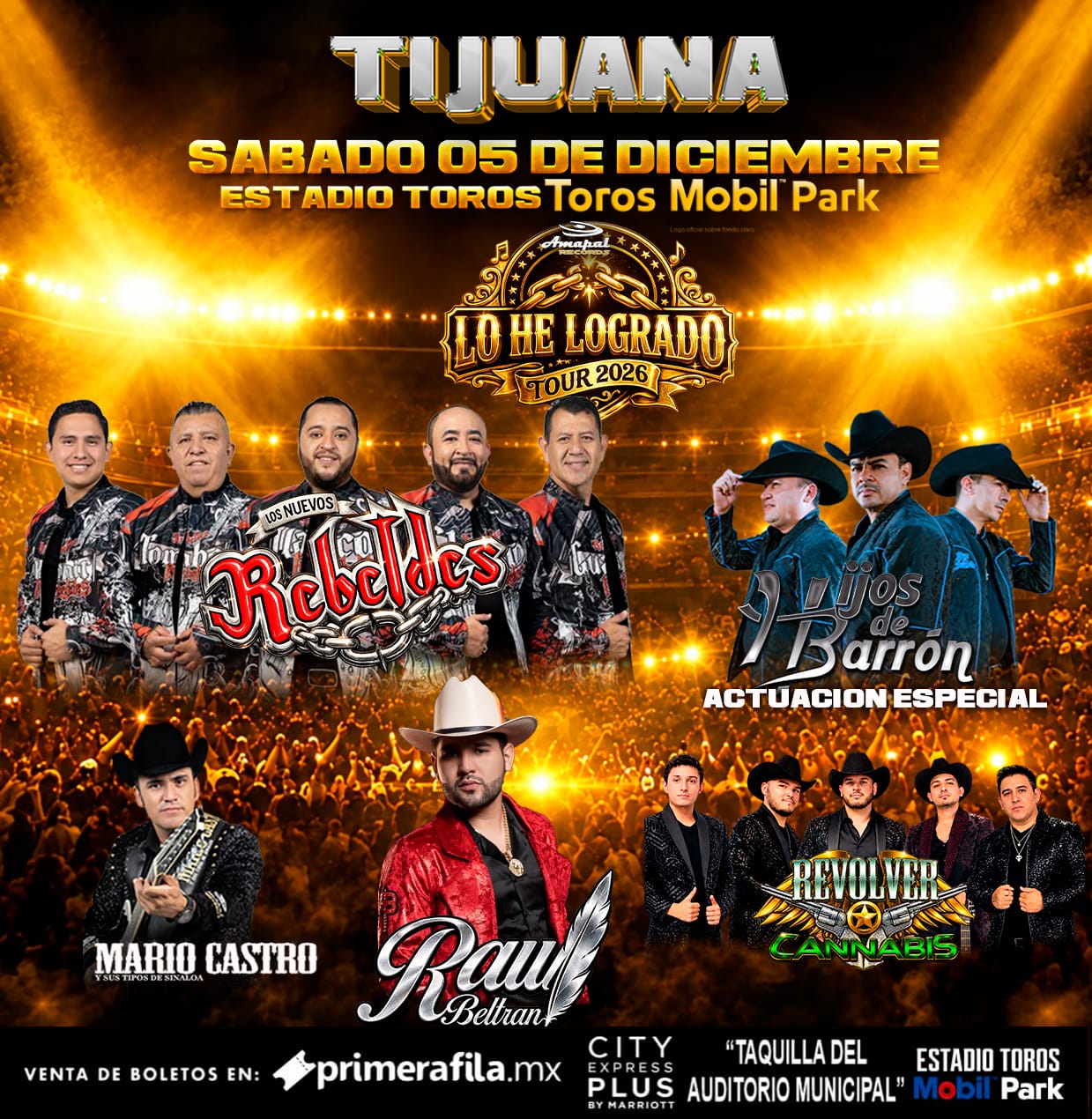 Los Nuevos Rebeldes en Tijuana 2026