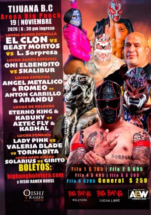 Lucha libre en Tijuana 2026